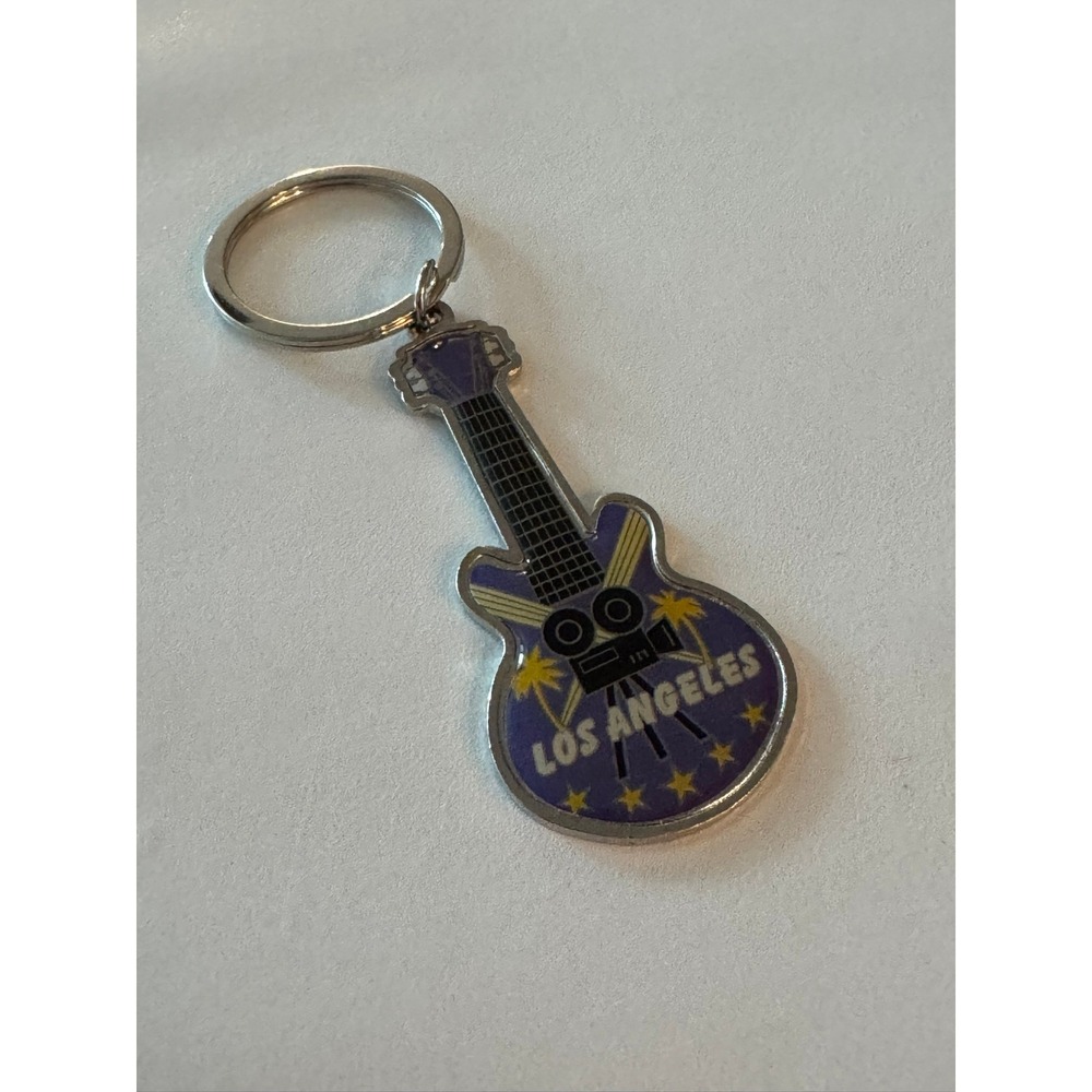 Los Angeles‎ Guitar Keychain Movie Camera Palm Trees Souvenir Metal